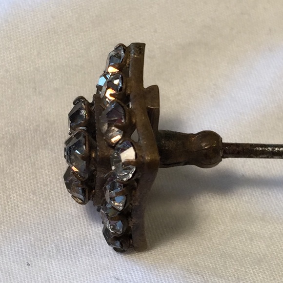 Antique rhinestone 8” hat pin - Picture 4 of 8
